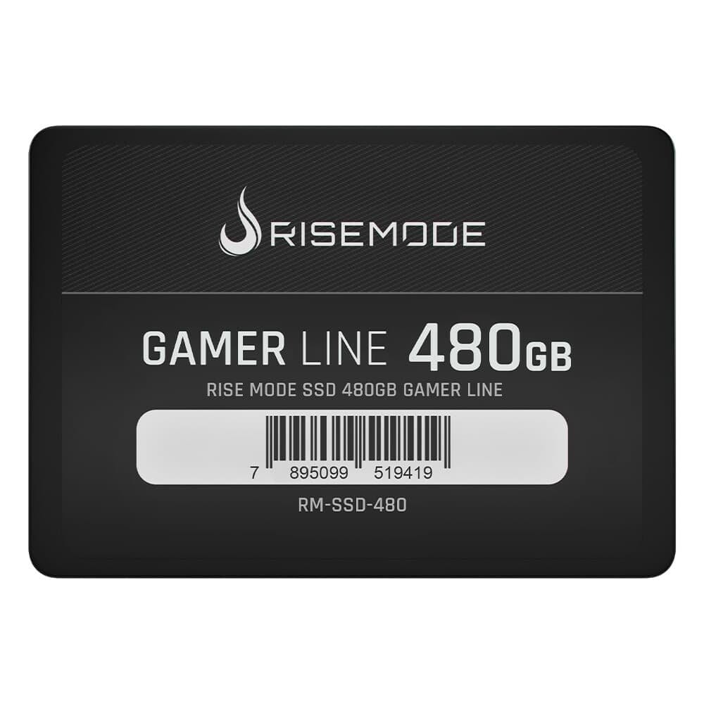 SSD Rise Mode Gamer Line, 480GB, SATA III, Leitura: 530MB/s, Gravação: 520MB/s, Preto - RM-SSD-480