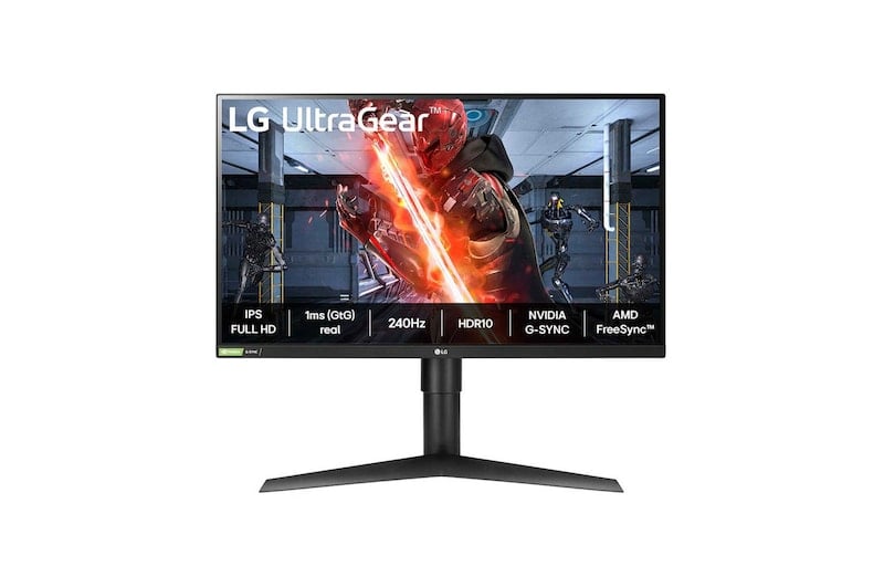 Monitor Gamer LG UltraGear 27", FHD, 240Hz, 1ms, IPS, FreeSync Premium, G-Sync, HDR10, Altura Ajustável - 27GN750-B.AWZ