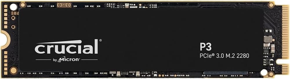 SSD Crucial P3 1TB M.2 2280 NVMe PCIe 3.0 - Leitura 3.500 MB/s e Gravação 3.000 MB/s - CT1000P3SSD8