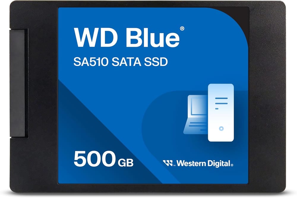 SSD Western Digital WD Blue SA510 500GB, 2.5", SATA III 6Gb/s, Leitura 560MB/s e Gravação 510MB/s - WDS500G3B0A