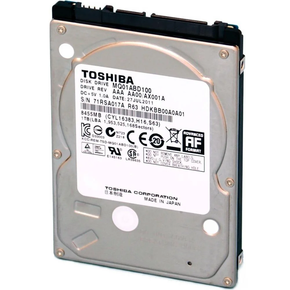 HD Toshiba 1TB 2.5" Notebook SATA 5400RPM 8MB MQ01ABD100