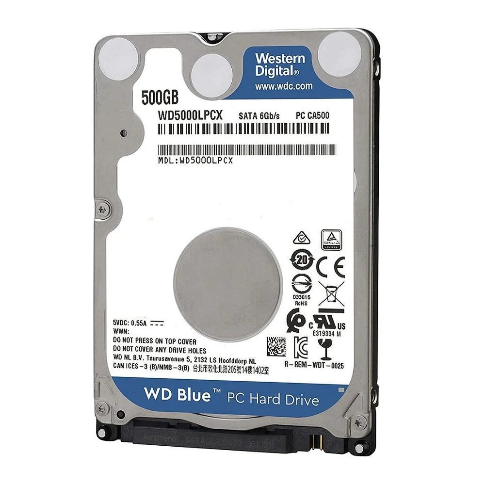 HD WD Blue 500GB 2.5" Notebook SATA III 5400RPM 128MB WD5000LPZX