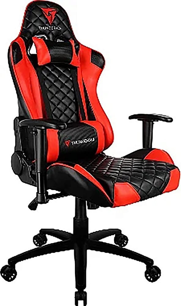 Cadeira Gamer ThunderX3 TGC12 Preto e Vermelho, Reclinável até 135°, Com Almofadas de Pescoço e Lombar, Apoio de Braço 2D