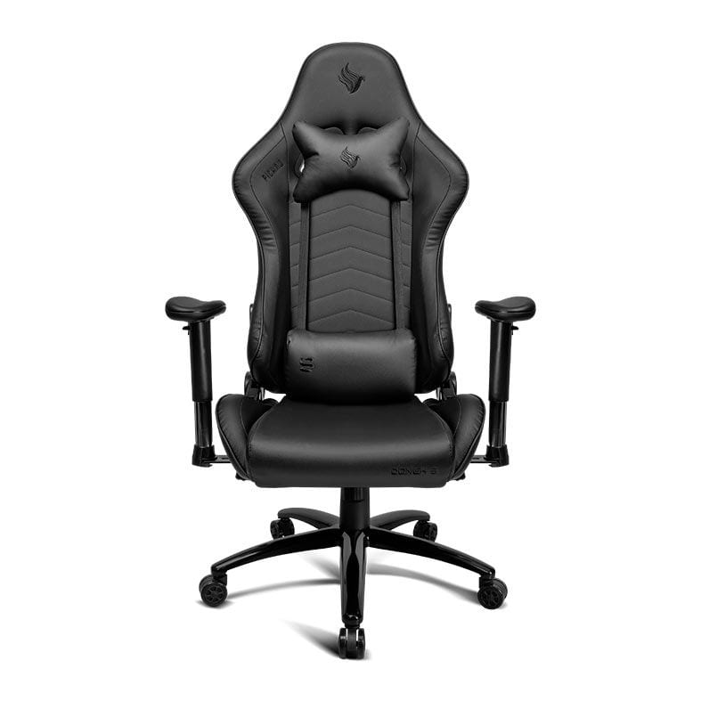 Cadeira Gamer Donek S Preta, Espuma Moldada, Até 130 kg, Reclinável de 90° a 165°, Apoio de Braço 2D