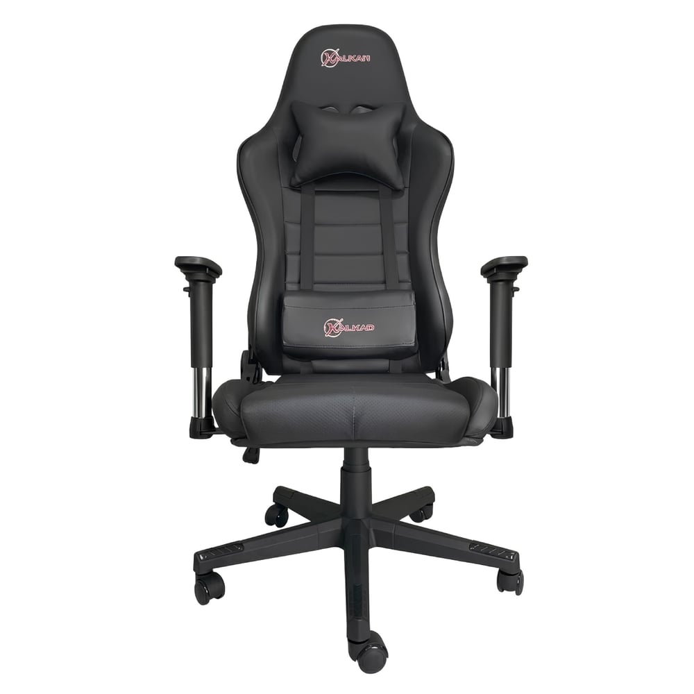 Cadeira Gamer Kalkan Aesir 2D, Revestimento em Corino, Até 120 kg, Reclinável até 180°, Apoio de Braço 2D, Preta - KLK00027