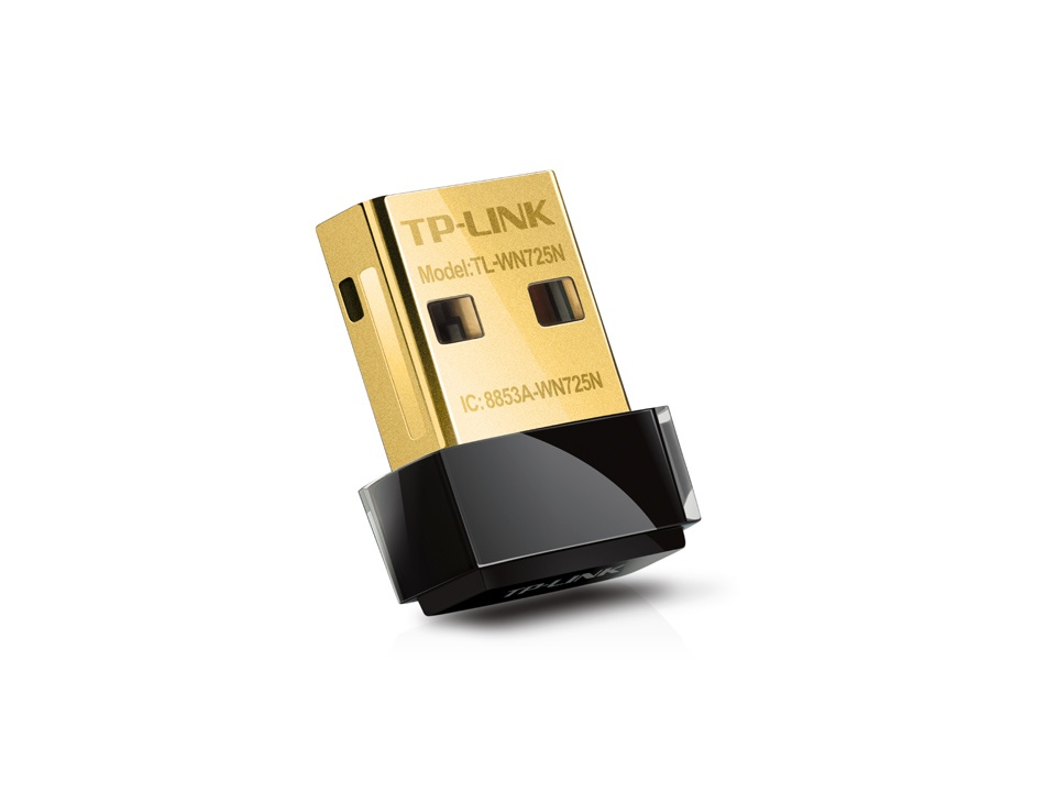 Adaptador Wireless TP-Link TL-WN725N Nano USB Wi-Fi 4 150 Mbps 2.4 GHz