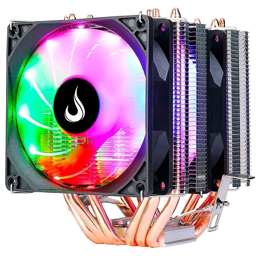 Air Cooler Rise Mode Gamer G800 RGB, Dual Tower, 2x 90mm, 6 Heatpipes de Cobre, TDP 130W, Intel/AMD - RM-AC-O8-RGB
