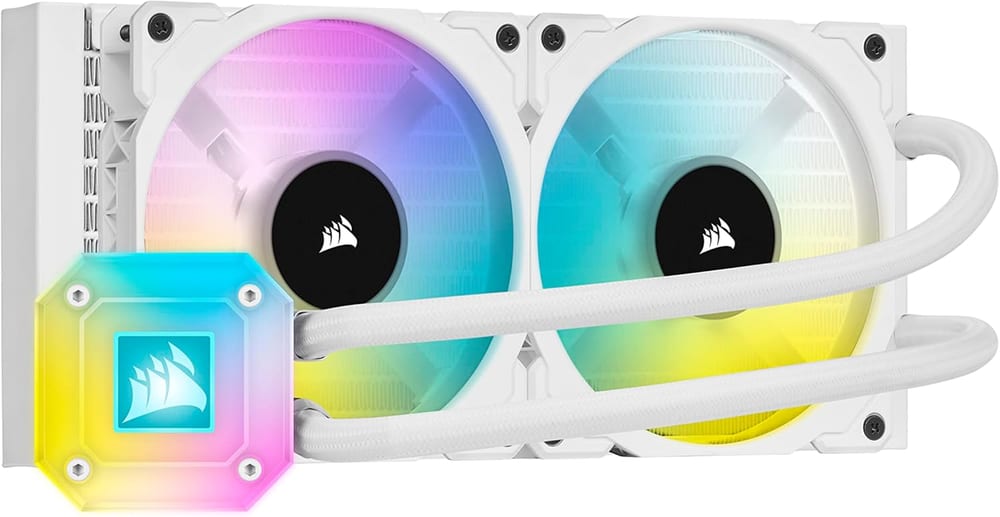 Water Cooler Corsair iCUE H100i Elite Capellix 240mm - Radiador 240mm, 2 Fans ML120 RGB PWM, Bomba com 33 LEDs CAPELLIX, Commander CORE, Intel/AMD - CW-9060046-WW