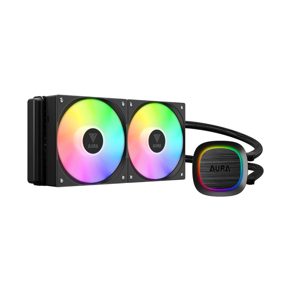 Water Cooler Gamdias Aura GL240 V2 240mm ARGB, 2 Fans 120mm, Intel/AMD, Preto - AURA-GL240-V2
