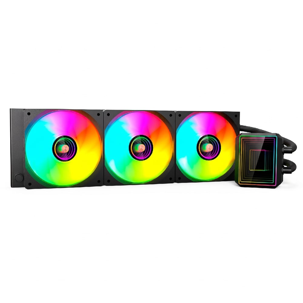 Water Cooler C3Tech FC-W360BKV2 360mm ARGB, 3 Fans 120mm, TDP 320W, Intel/AMD, Preto - FC-W360BKV2