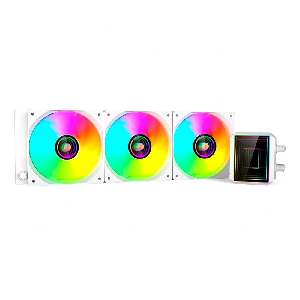 Water Cooler C3Tech FC-W360WHV2 360mm ARGB, 3 Fans 120mm, TDP 320W, Intel/AMD, Branco - FC-W360WHV2