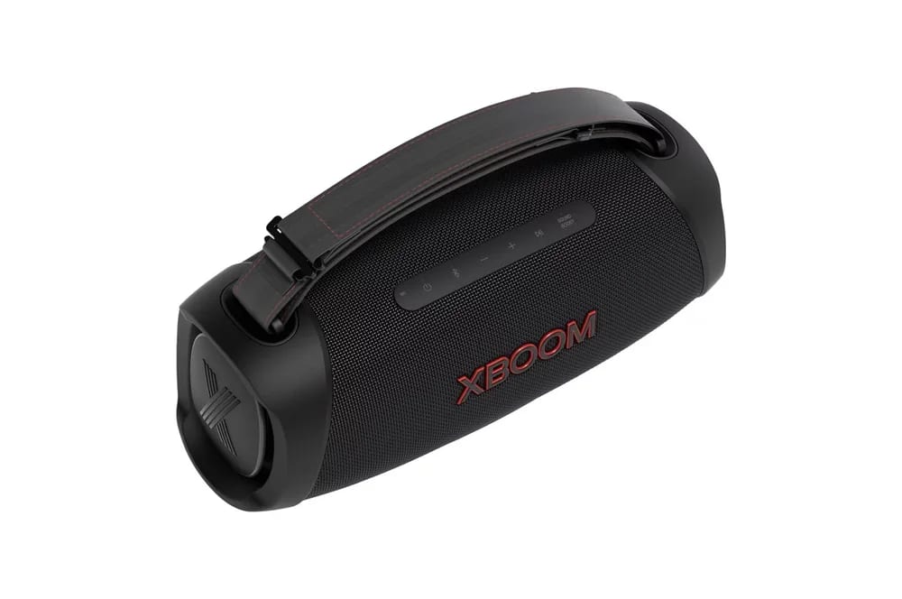 Caixa de Som Portátil LG XBOOM Go XG8T, Bluetooth 5.1, 120W RMS, À Prova d'Água IP67, Iluminação Multicolorida, Até 15h, Preto