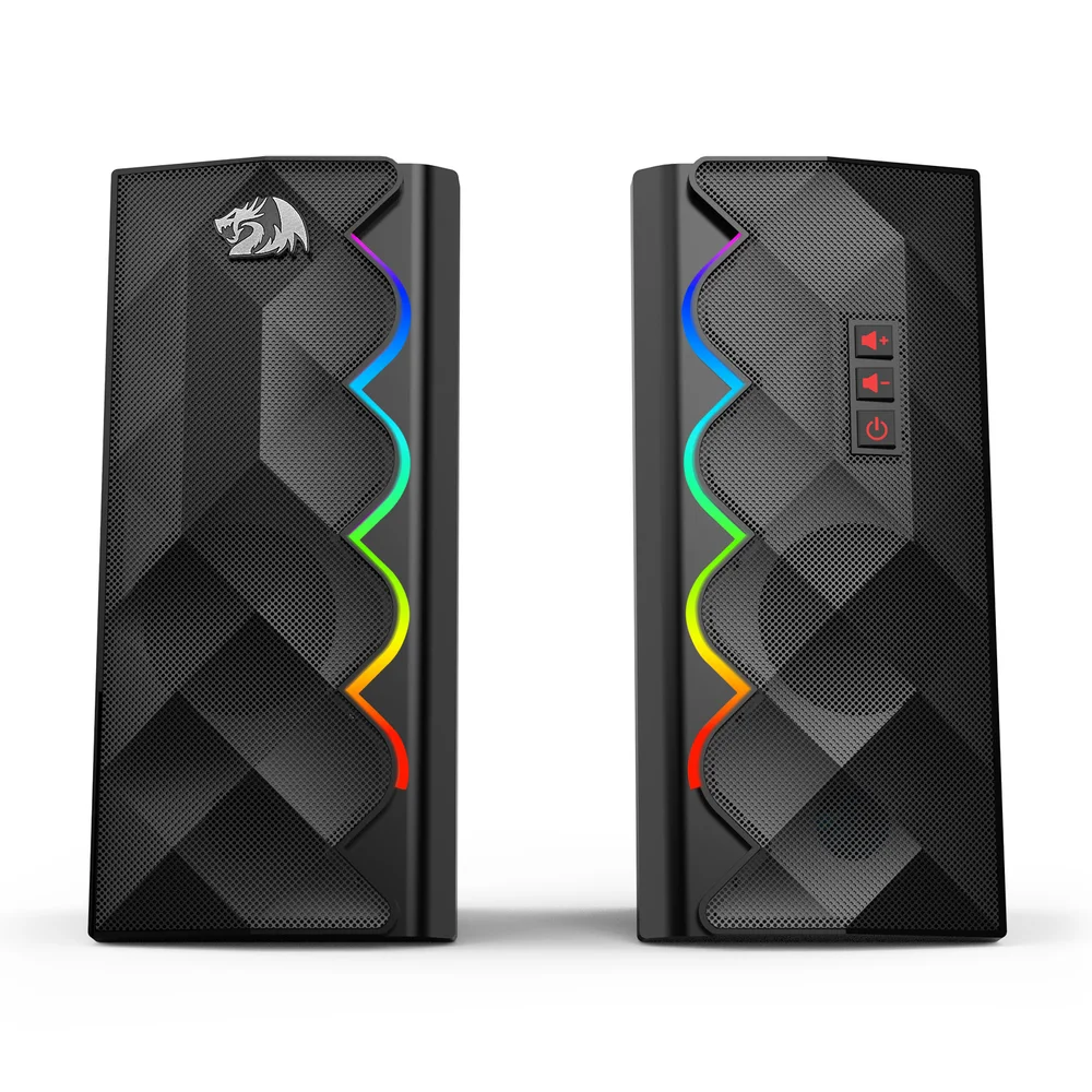 Caixa de Som Gamer Redragon Cipher GS522 2.0 RGB USB com Saída P2