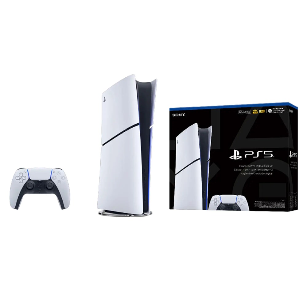 Console Sony PlayStation 5 Slim Edição Digital, 825GB SSD, 4K, Ray Tracing, com 1 Controle Sem Fio DualSense