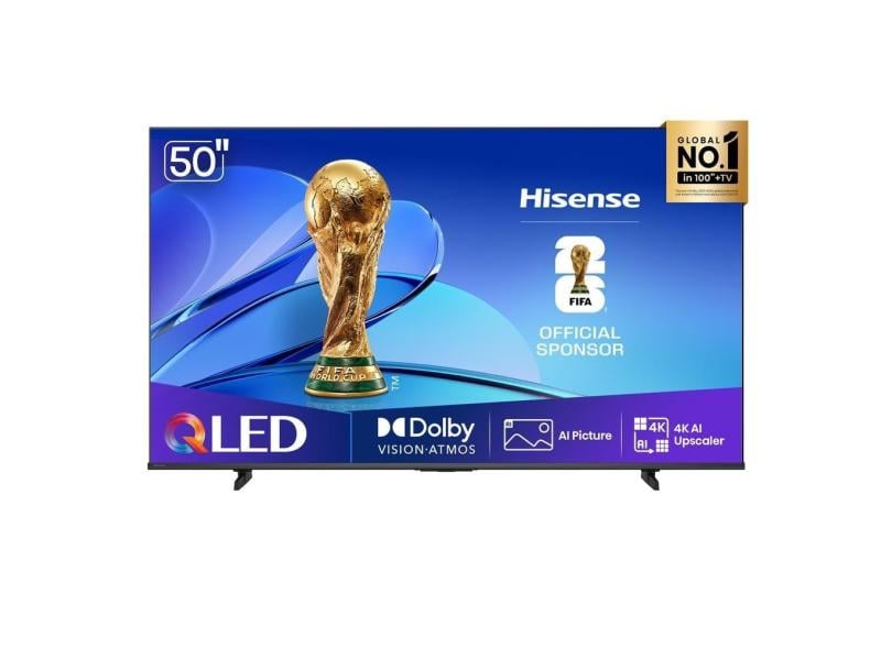 Smart TV Hisense 50" 50Q6QV QLED 4K UHD 60Hz com Dolby Vision, HDR10+, Dolby Atmos e VIDAA U9