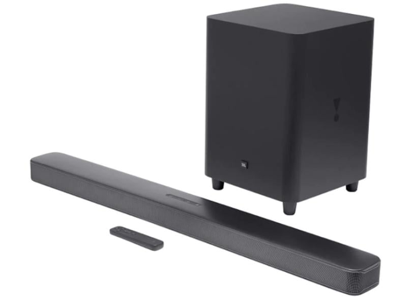 Soundbar JBL Bar 5.1 Surround 5.1 Canais 550W com Subwoofer Sem Fio de 10", MultiBeam, Chromecast, AirPlay 2 e 4K Pass-through