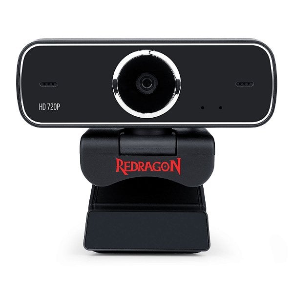 Webcam Gamer e Streamer Redragon Fobos GW600 HD 720p 30fps com Microfones Duplos