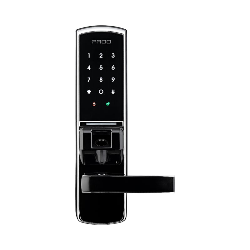 Fechadura Digital Biométrica Pado FDE-201 de Embutir com Biometria, Senha e Chave Mecânica