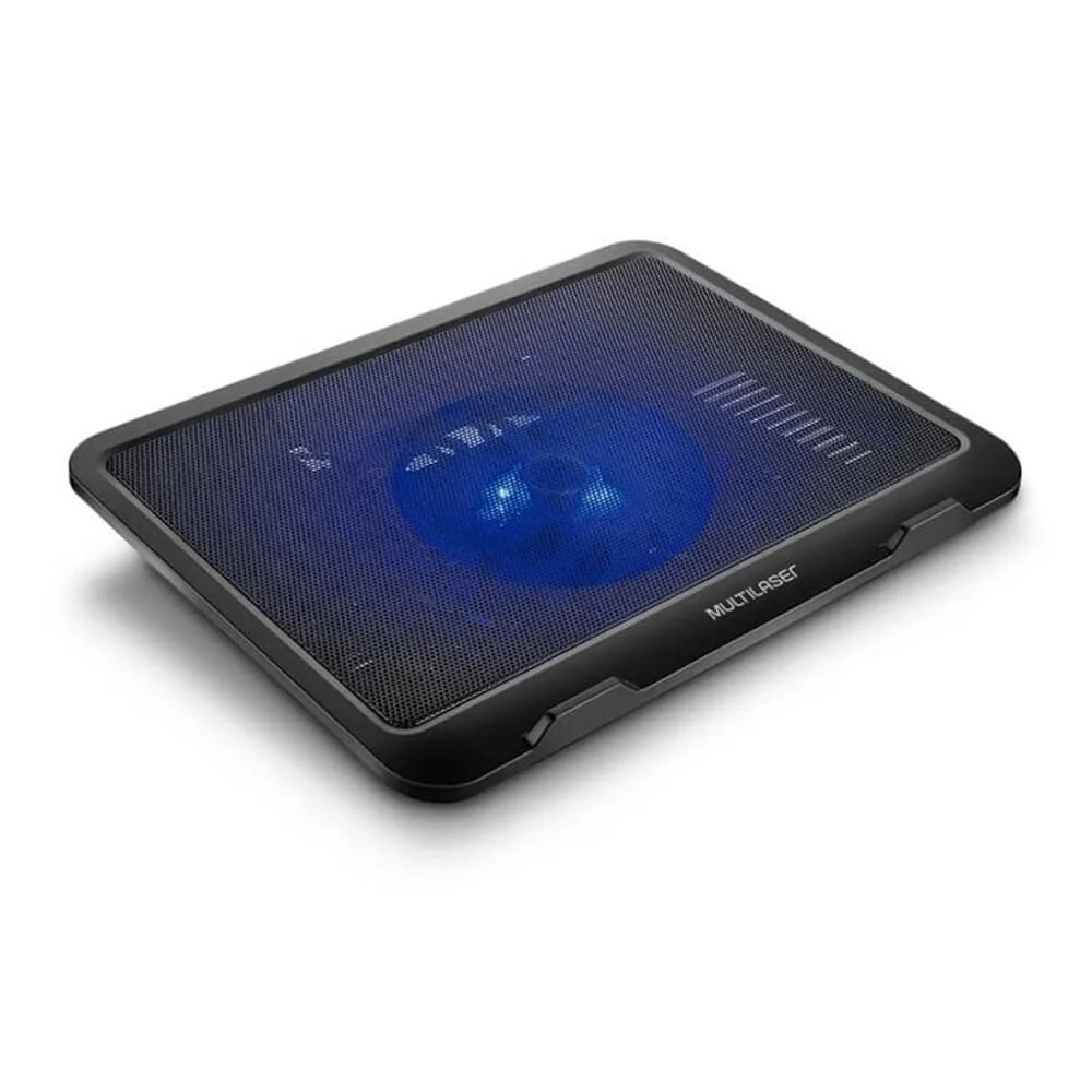 Base com Cooler para Notebook Multilaser Slim até 17'' 2x USB LED Preto