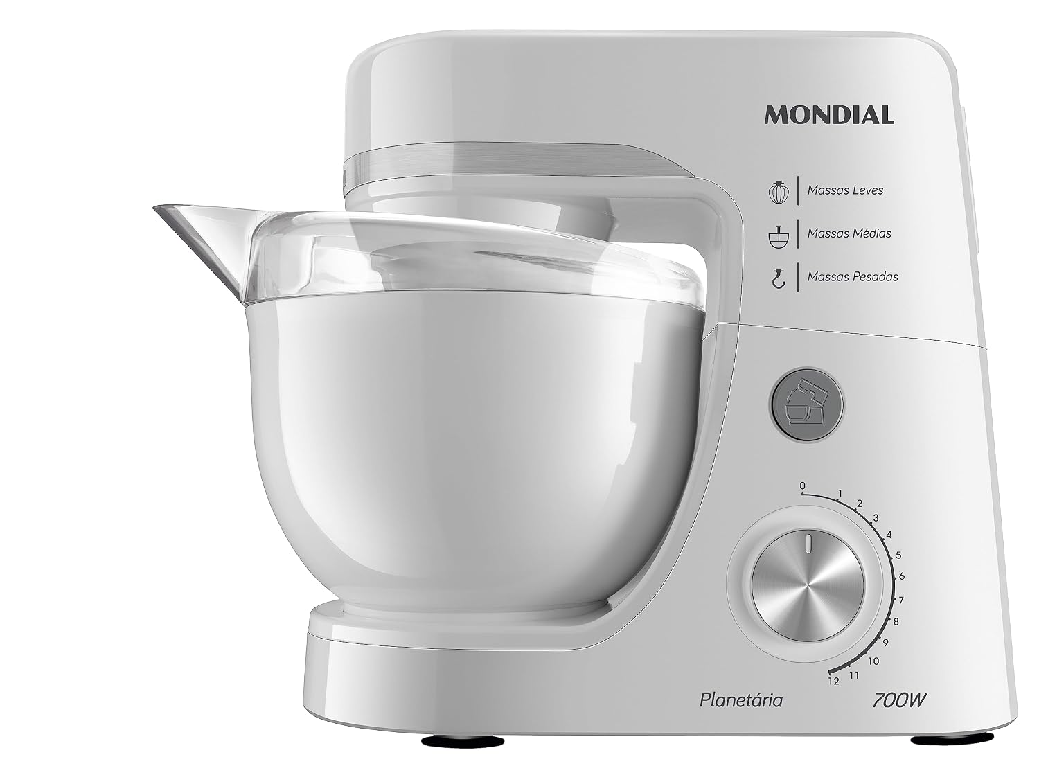 Batedeira Planetaria Mondial 700W 12 Velocidades Tigela 4,5L BP-03-W 110V