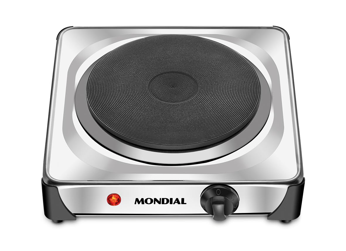 Fogão Elétrico de Mesa Mondial Fast Cook FE-04 1 Boca 1000W Inox 127V