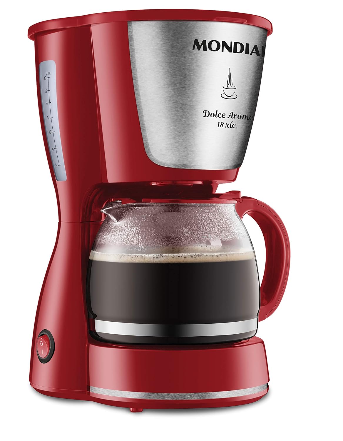Cafeteira Elétrica Mondial Dolce Arome C-35-18X 18 Xícaras 550W Vermelho/Inox 220V
