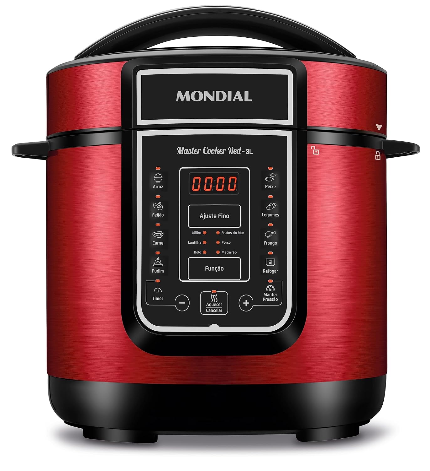 Panela de Pressão Elétrica Mondial Digital Master Cooker PE-41 3L 700W Vermelho/Inox 127V