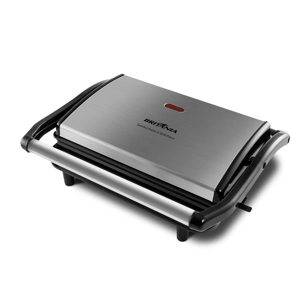 Sanduicheira e Grill Britânia Press BGR27I 2 em 1 850W Preto/Inox 220V