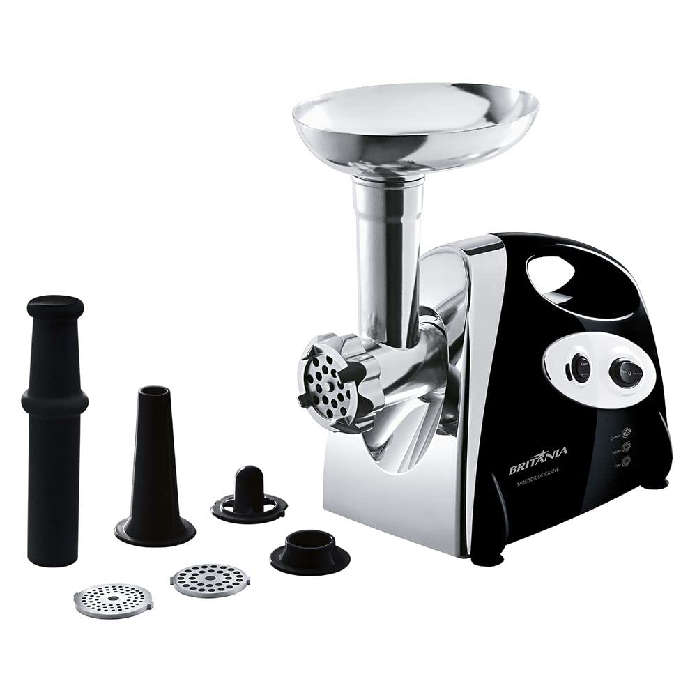 Moedor de Carne Elétrico Britânia 350W Preto Função Reversa 110V