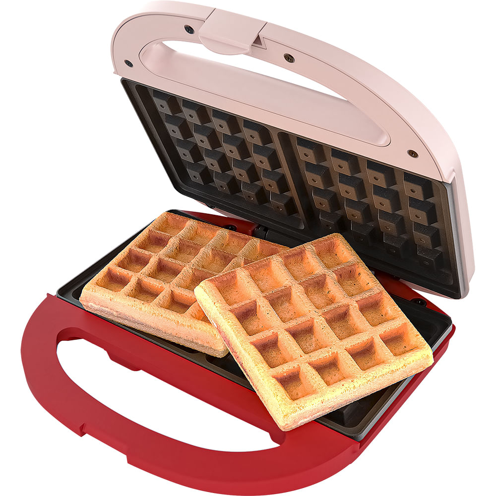 Máquina de Waffle Elétrica Cadence Duet WAF200 2 Waffles Antiaderente 127V