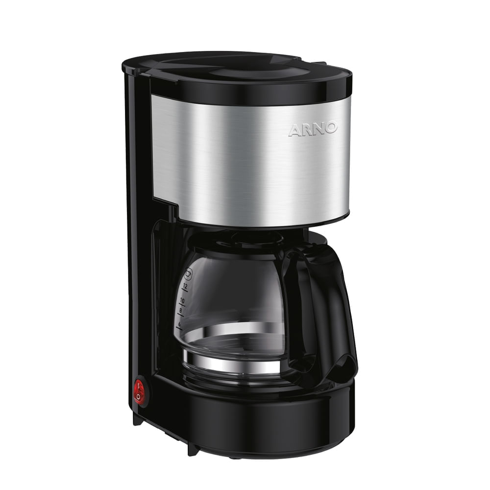 Cafeteira Elétrica de Filtro Arno Perfectta CFPI 650W 600ml Jarra de Vidro Preto/Inox 127V