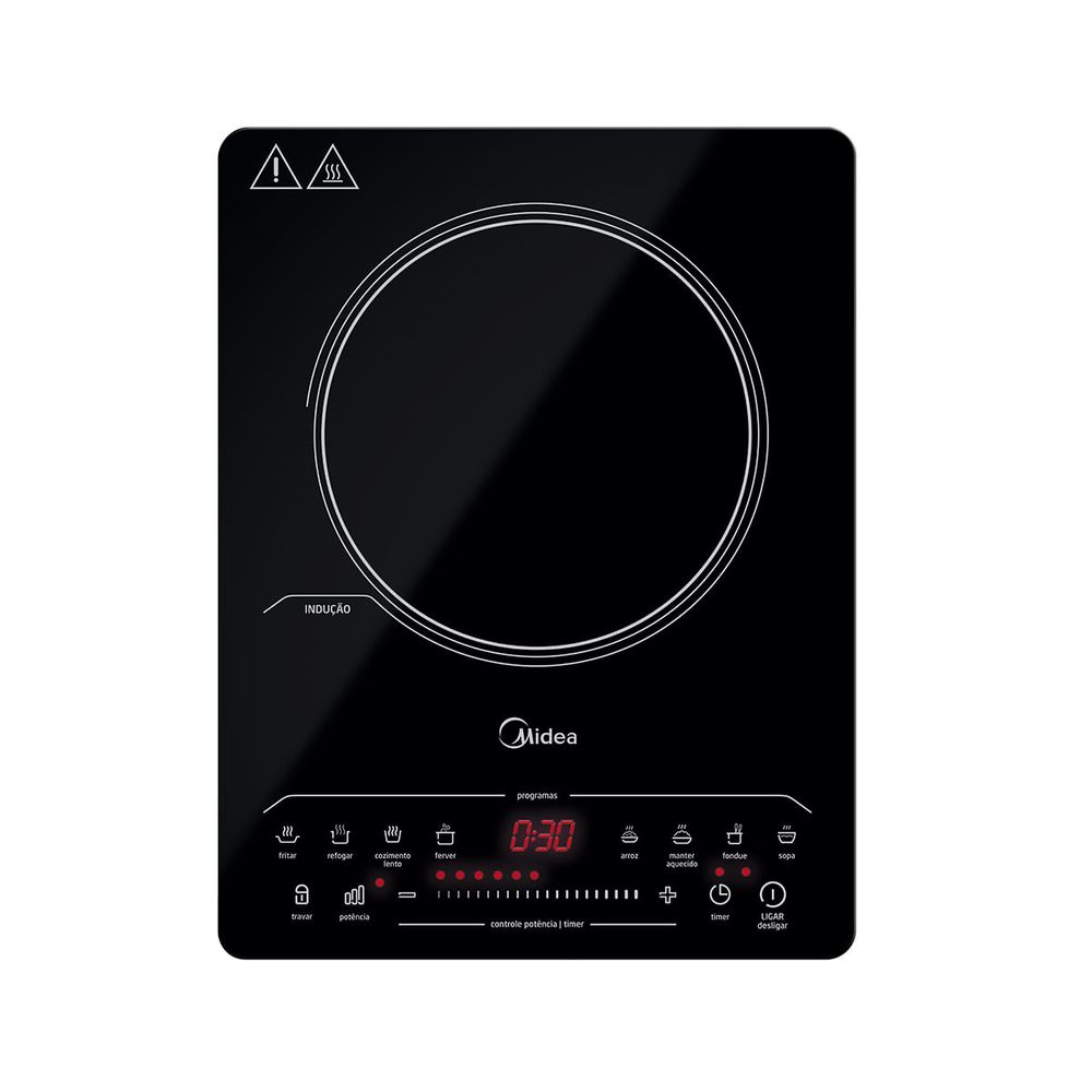 Cooktop 1 Boca Inducao Portatil Midea CYAD11 Preto 127V