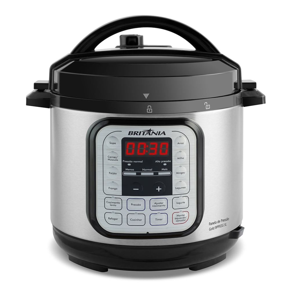 Panela de Pressao Eletrica Britania BPP02G Gold 5L 900W 220V
