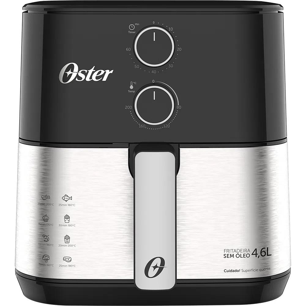 Air Fryer Oster Compact OFRT520 4,6L 1500W Preto/Inox 220V