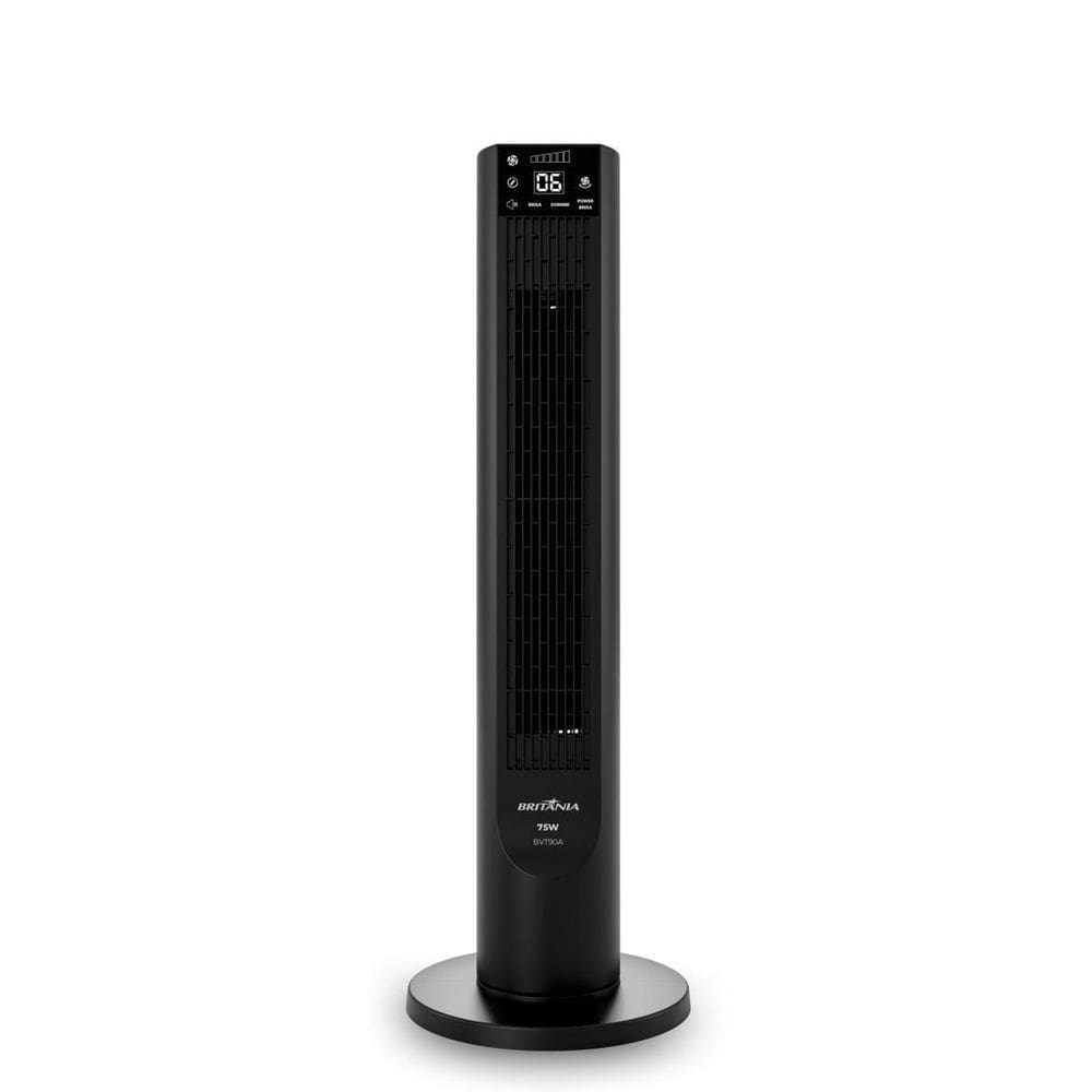 Ventilador de Torre Britânia BVT90A Painel Touch 75W com Controle e Timer 110V