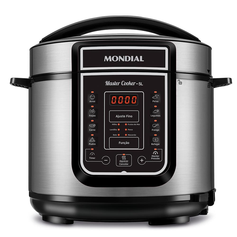 Panela de Pressão Elétrica Mondial Master Cooker PE-38 5 Litros Digital Preta 110V