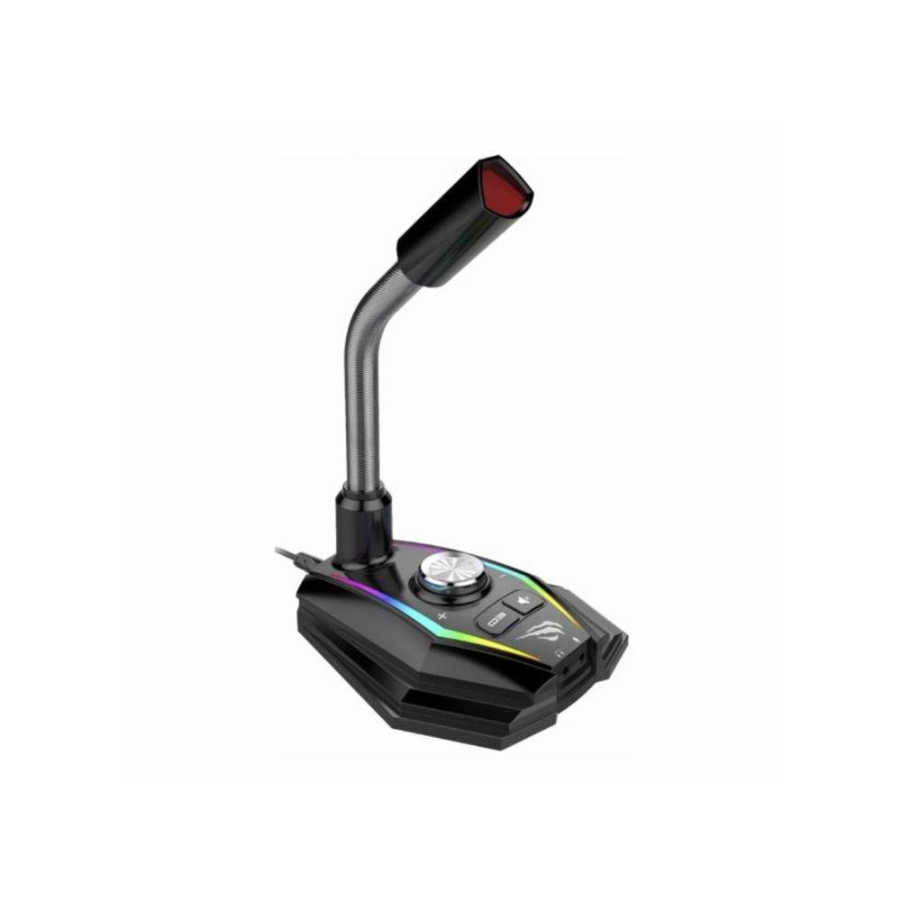 Microfone Gamer de Mesa Havit Gamenote GK56 USB Condensador com RGB