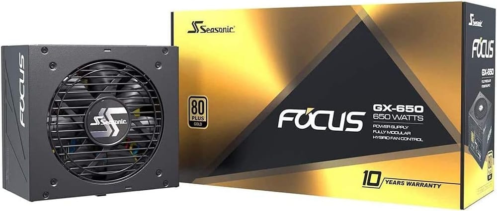 Fonte Seasonic Focus GX-650, 650W, 80 Plus Gold, Full Modular, Ventilador 120mm FDB, Modo Fanless, ATX - SSR-650FX