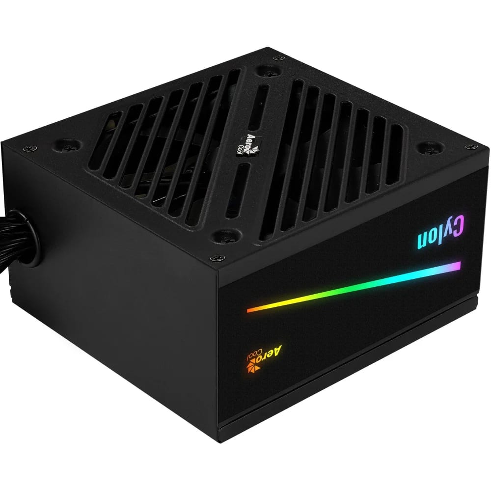 Fonte Gamer Aerocool Cylon 500W, 80 Plus Bronze, RGB, PFC Ativo, ATX