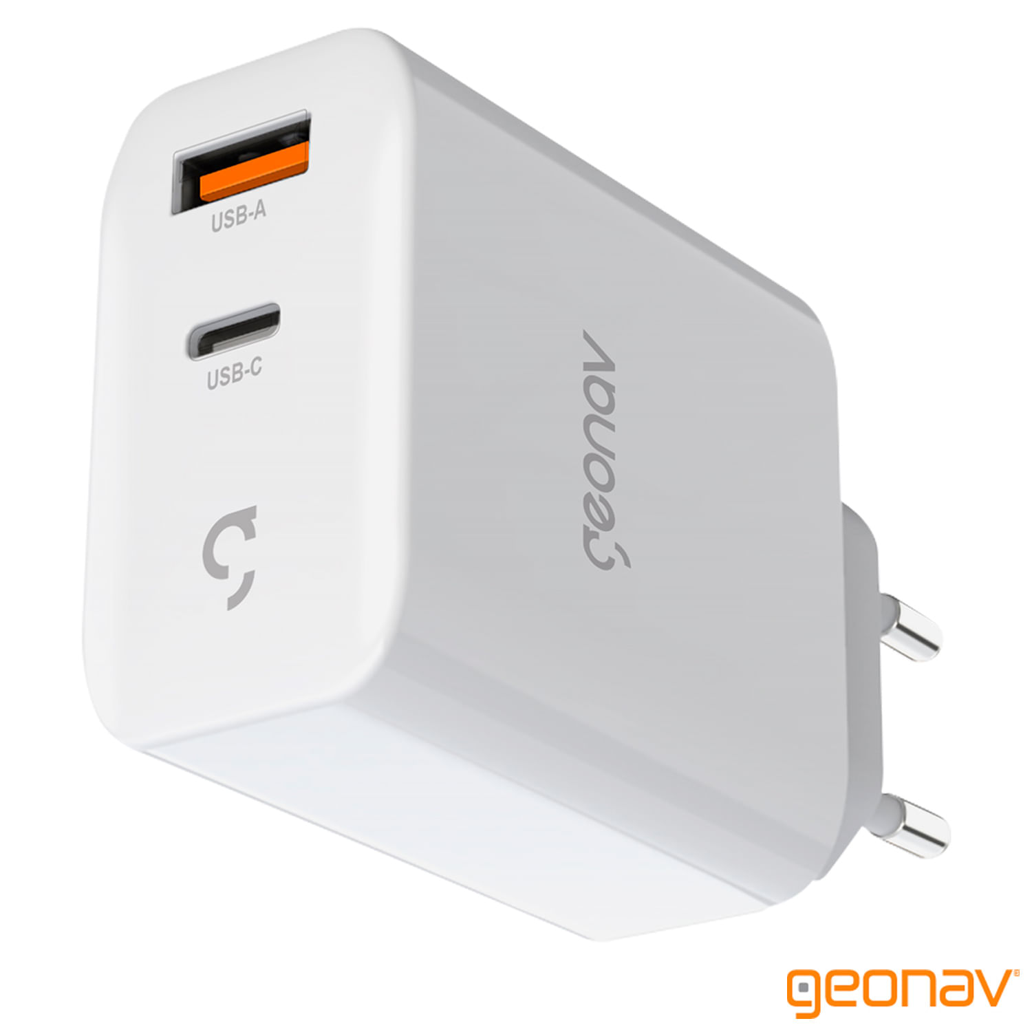 Carregador Geonav Superpower GaN Duo 65W USB-C+USB-A Notebook