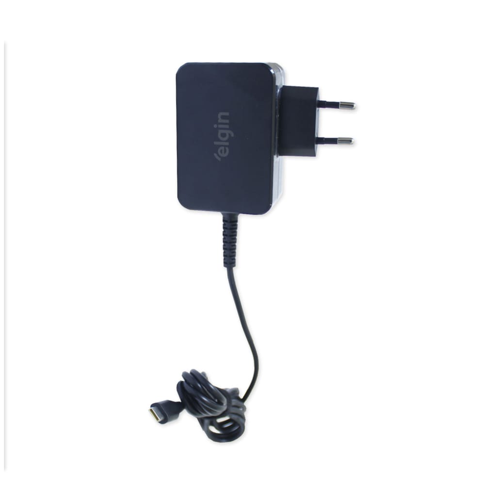 Fonte Carregador Notebook Elgin 65W USB-C Bivolt 46RFTE65WTPC