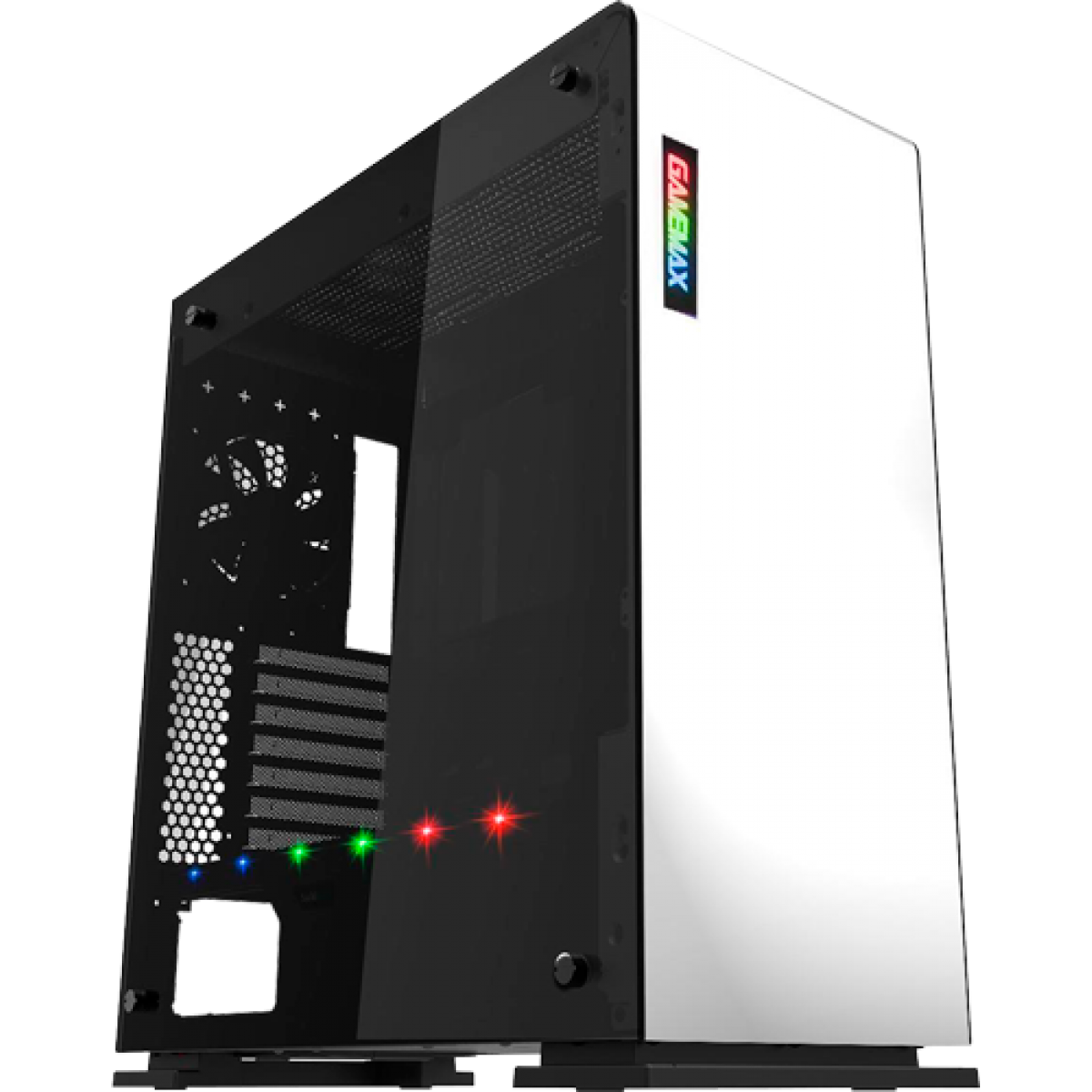 Gabinete Gamer Gamemax Vega M909 Branco, RGB, Lateral em Vidro Temperado, 3 Fans - M909-W