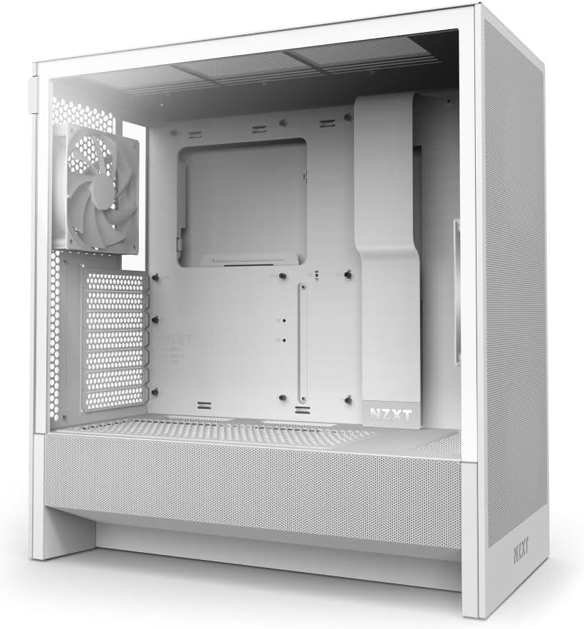 Gabinete Gamer NZXT H5 Flow, Mid Tower, ATX, Lateral em Vidro Temperado, 2 Fans 120mm, Preto - CC-H52FB-01