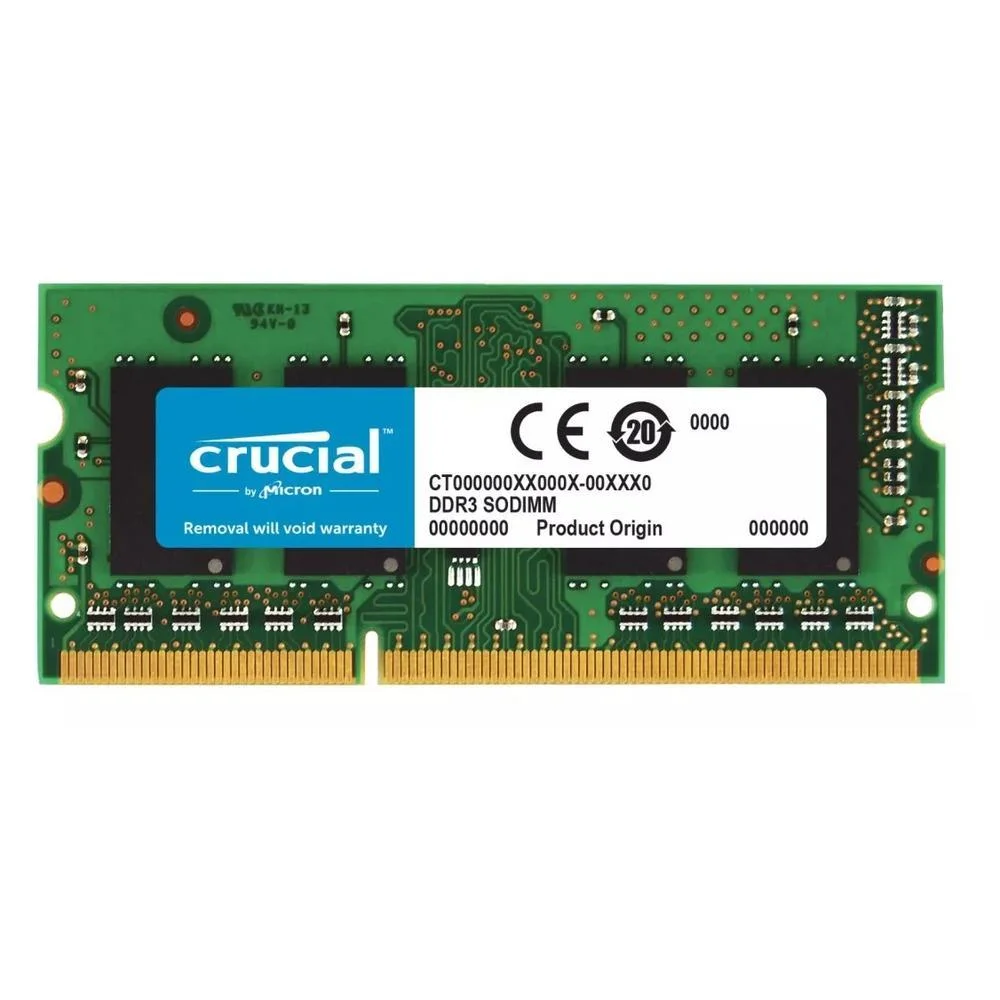 Memória Notebook Crucial 4GB DDR3L 1600MHz 1.35V SODIMM CL11 CT51264BF160BJ