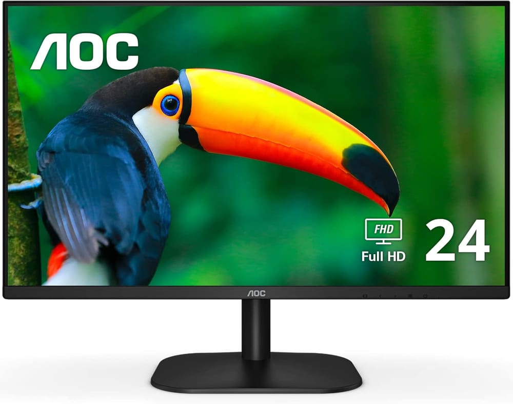Monitor AOC 23.8" IPS Full HD 75Hz 8ms Sem Bordas VGA/HDMI VESA - 24B2XH
