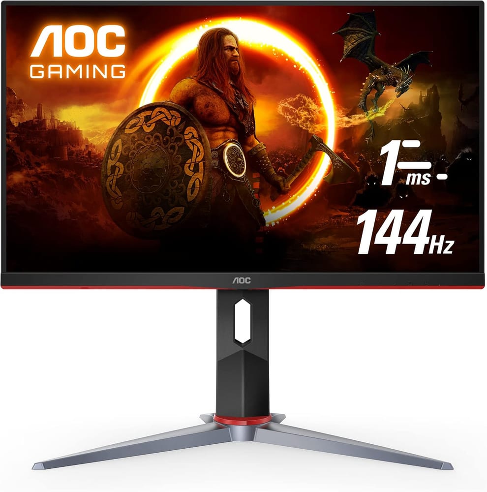 Monitor Gamer AOC Hero 23.8" IPS Full HD 144Hz 1ms FreeSync VGA/HDMI/DP Ajuste de Altura - 24G2/BK