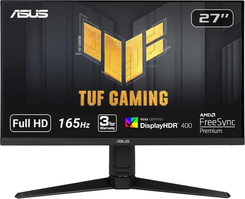 Monitor Gamer ASUS TUF Gaming 27" Full HD IPS 1920x1080 165Hz 1ms MPRT ELMB FreeSync Premium Shadow Boost HDMI/DisplayPort - VG279Q1A