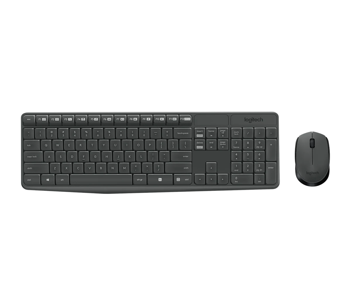Combo Teclado e Mouse Sem Fio Logitech MK235 Layout ABNT2 Receptor USB 2.4 GHz
