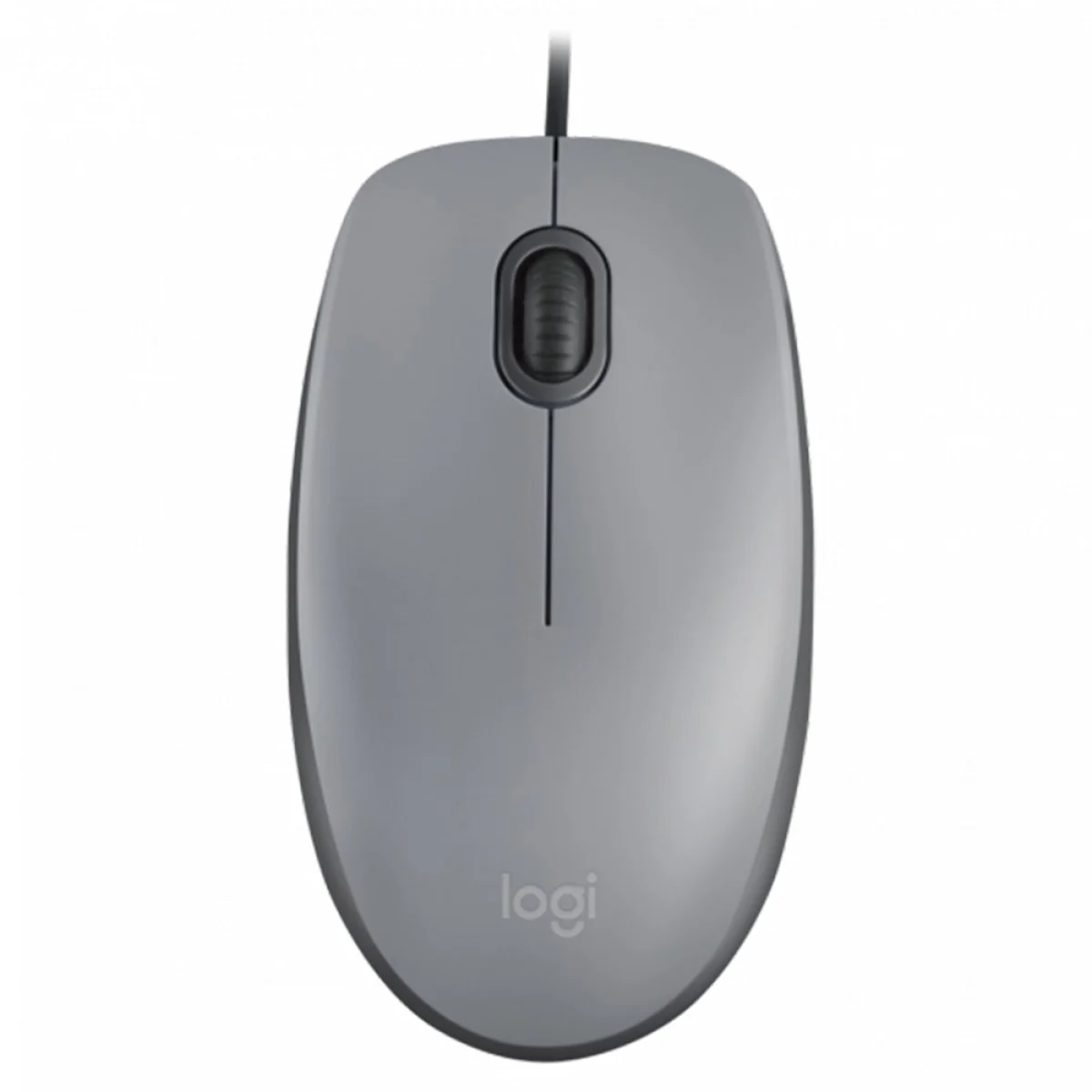 Mouse Logitech M110 Silent com fio USB 1000 DPI 3 botões Cinza