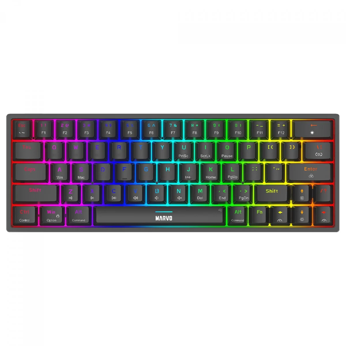 Teclado Gamer Marvo KG955 Mecânico RGB USB Switch Marvo Preto